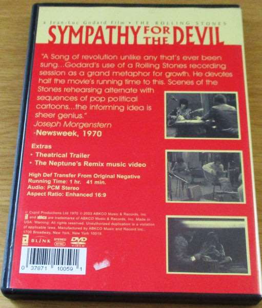 THE ROLLING STONES Sympathy for the Devil DVD