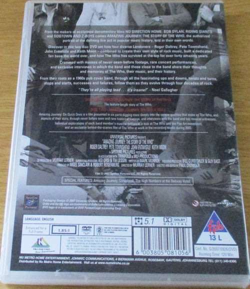 THE WHO Amazing Journey The Story of the Who DVD