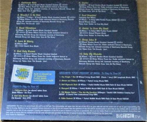 THE BEACH BOYS BRIAN WILSON Good Vibrations Cardsleeve [Shelf G Box 22]