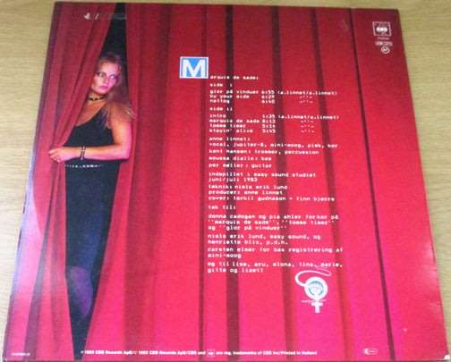 ANNE LINNET Marquis De Sade IMPORT LP Vinyl Record