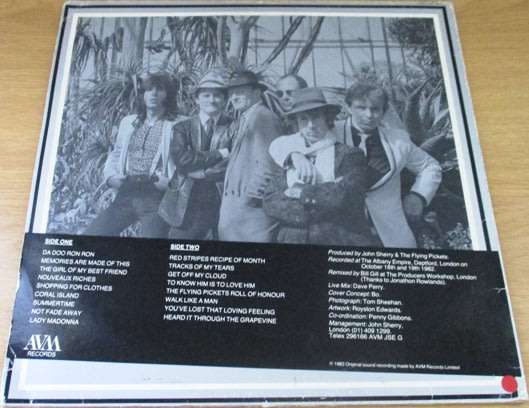 THE FLYING PICKETTS Live at the Albany Empire! LP Vinyl Record
