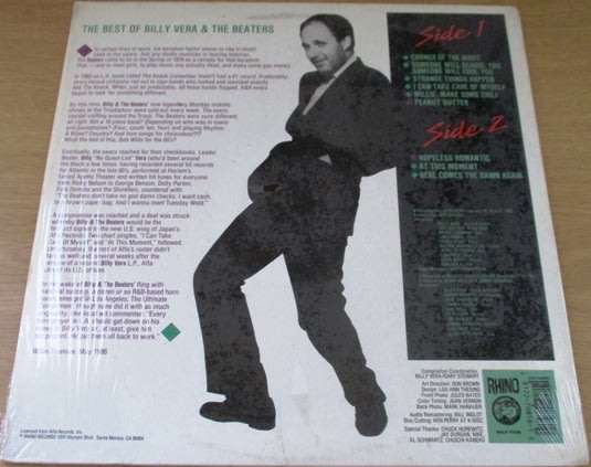 BILLY VERA AND THE BEATERS By Request  LP Vinyl Record