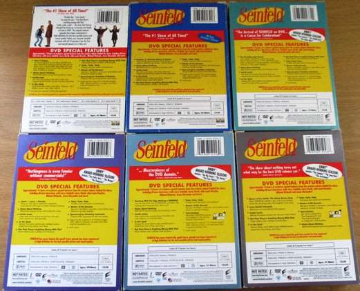 SEINFELD  Season 1 + 2 + 3 + 5 + 6 + 7 Volume 1 - 6 Series DVD