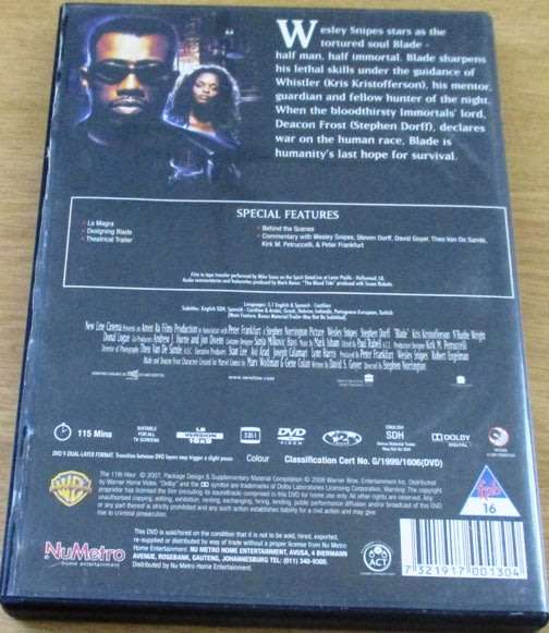 BLADE Wesley Snipes DVD