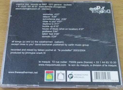 THE WEATHERMEN  Deeper  [Shelf G box 18]