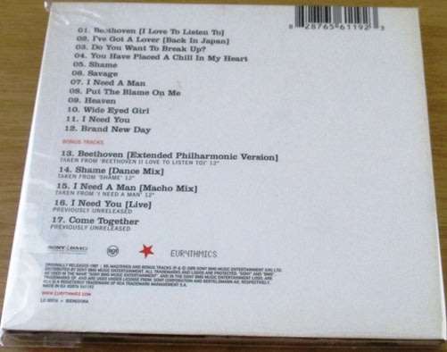 EURYTHMICS Savage Special edition Digipak CD  [Shelf G Box 6]