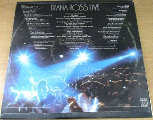 DIANA ROSS Live at Ceasar`s Palace VINYL RECORD