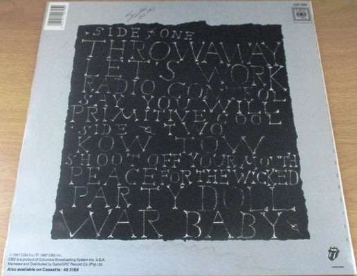 MICK JAGGER Primitive Cool VINYL RECORD