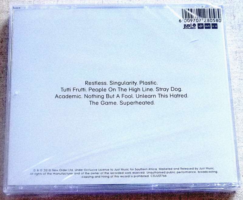 NEW ORDER Music Complete SOUTH AFRICA Cat# CDJUST 766