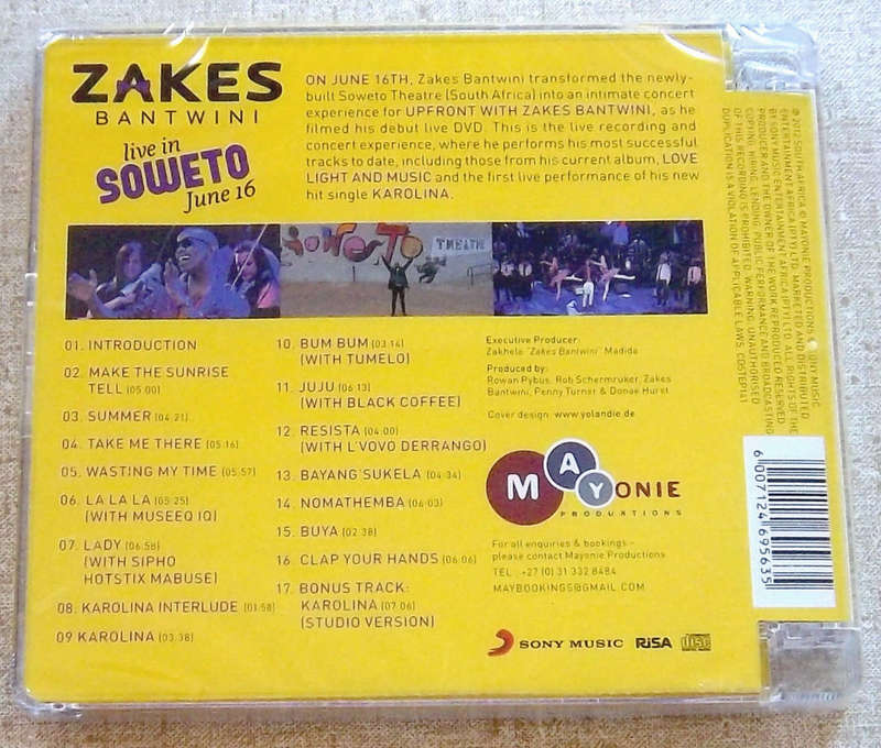ZAKES BANTWINI Upfront : Live in Soweto SOUTH AFRICA CD Cat# CDSTEP141