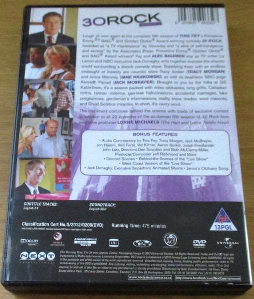 30 ROCK Season 5 DVD Tina Fey Alec Baldwin
