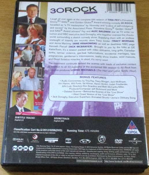 30 ROCK Season 5 DVD Tina Fey Alec Baldwin