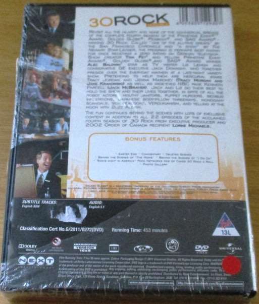 30 ROCK Season 4 DVD Tina Fey Alec Baldwin