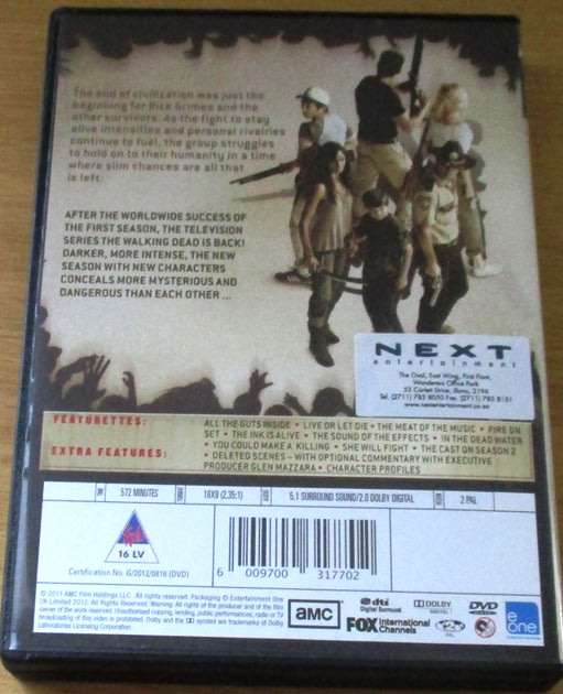 THE WALKING DEAD The Complete Second Season 2 DVD
