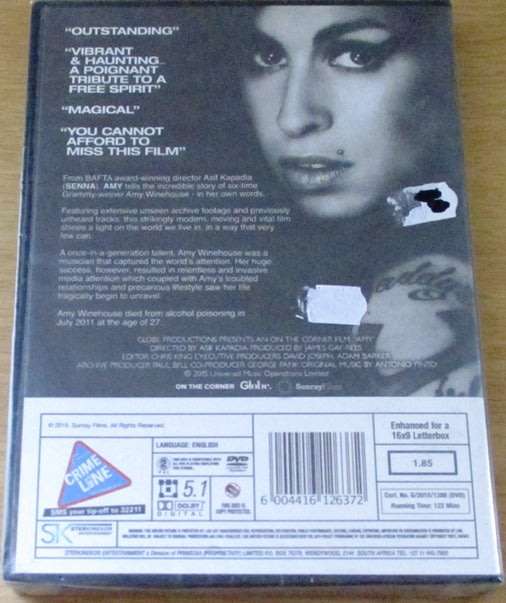 AMY WHINEHOUSE AMY Film DVD