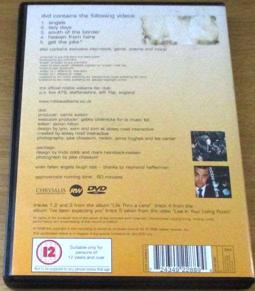 ROBBIE WILLIAMS Angels DVD