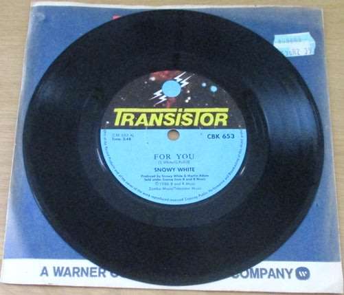 SNOWY WHITE For You 7` single VINYL record