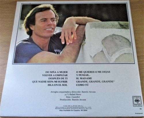 JULIO IGLESIAS De Nina a Myier VINYL record