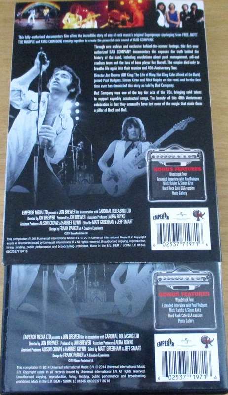 BAD COMPANY Official Authorized 40th Anniversary Documentary DVD in slipcase