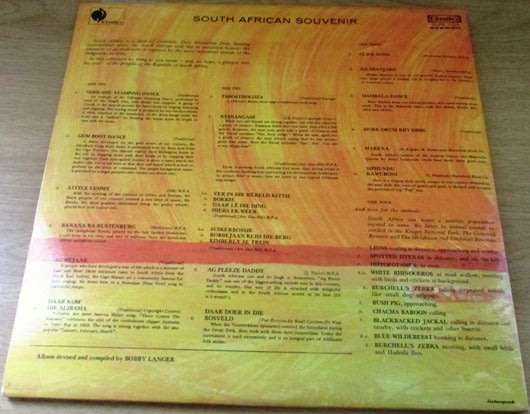 SOUTH AFRICAN SOUVENIR 1972 2xLP VINYL RECORD
