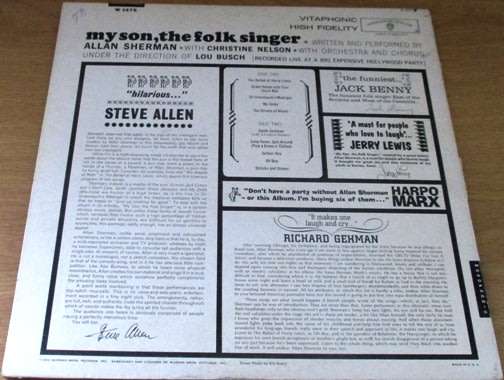 ALLAN SHERMAN My Son, the Folk Singer VINYL RECORD