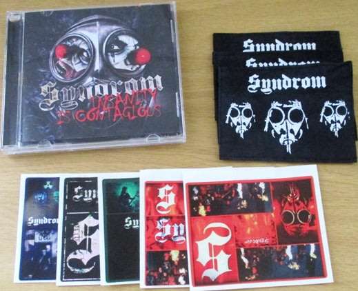 SYNDROM Insanity is Contagious CD + patch etc  [Shelf G Box 9]
