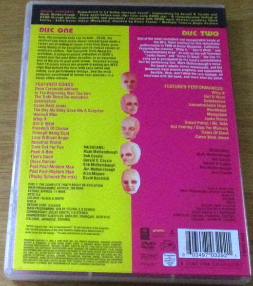 DEVO The Complete Truth about De-Evolution + Devo Live 2xDVD