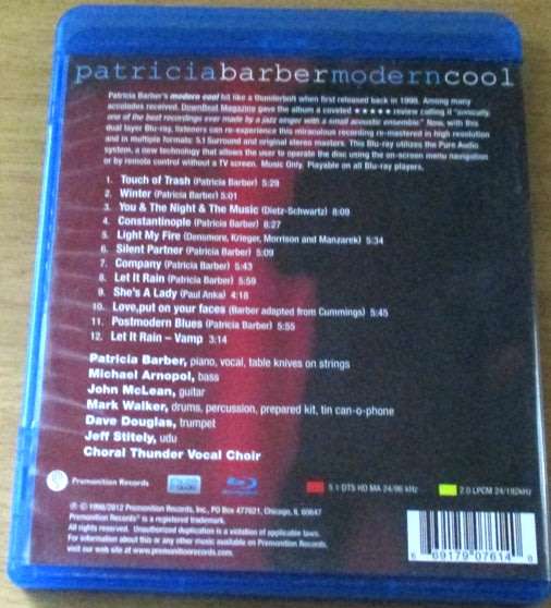 PATRICIA BARBER Modern Cool BLU RAY
