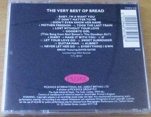 BREAD The Very Best Of Bread [Shelf Z Box 10]