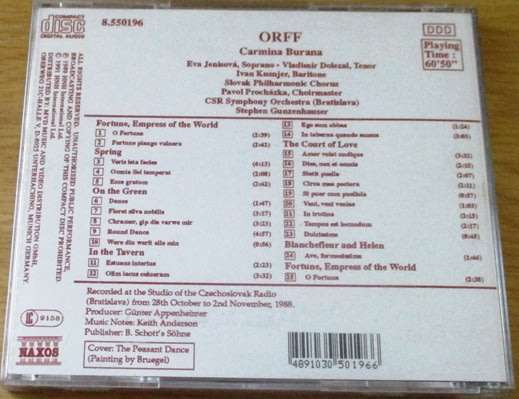 ORFF Carmina Burana  [Classical Box 1]