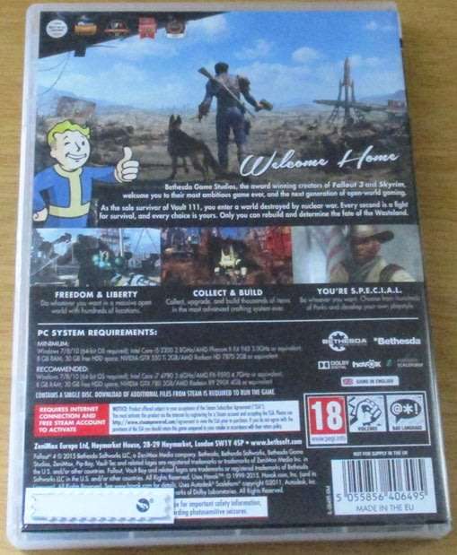 PC DVD GAME: FALLOUT 4