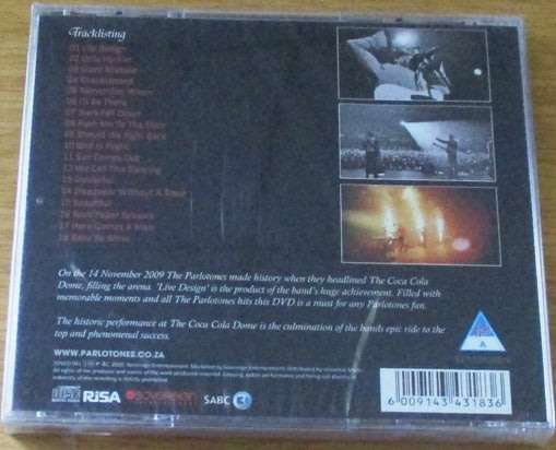 THE PARLOTONES Live Design CD + DVD SOUTH AFRICA Cat# SOVCD 041