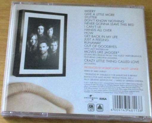 MAROON 5 Hands All Over CD [Shelf Z Box 7]