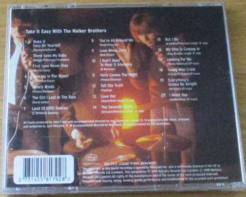 THE WALKER BROTHERS Take it Easy CD [Shelf G Box 10]