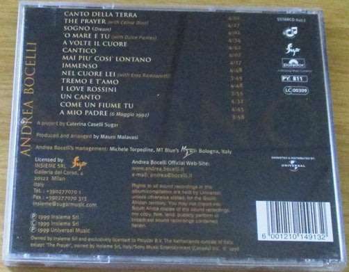 ANDREA BOCELLI Sogno CD [Shelf G Box 10]