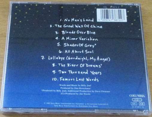 BILLY JOEL River of Dreams CD [Shelf Z Box 4]
