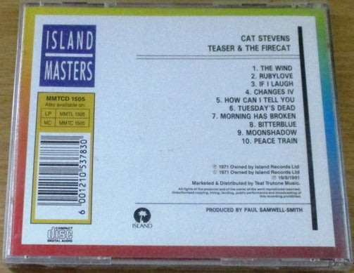 CAT STEVENS Teaser and the Firecat CD [Shelf Z Box 4]
