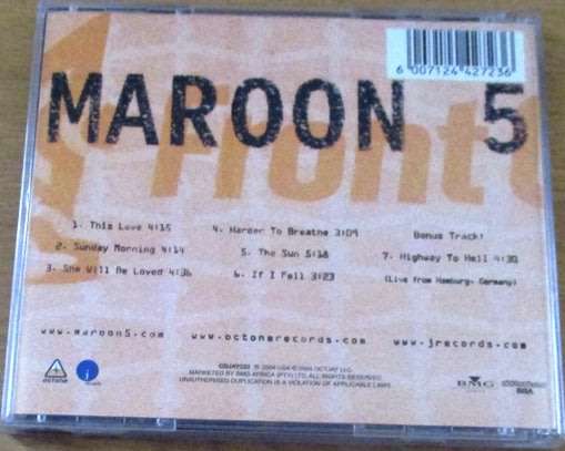 MAROON 5  1.22.03 Acoustic CD [Shelf G Box 9]
