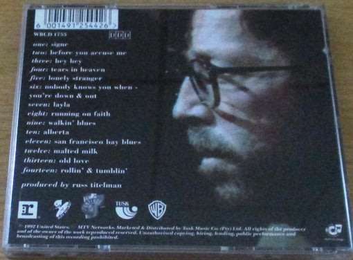 ERIC CLAPTON Unplugged CD  [Shelf G Box 15 + main stock room]