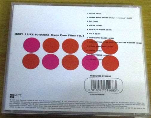MOBY I Like to Score CD [Shelf G Box 18]