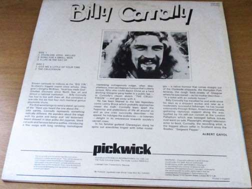 BILLY CONNOLLY J VINYL record