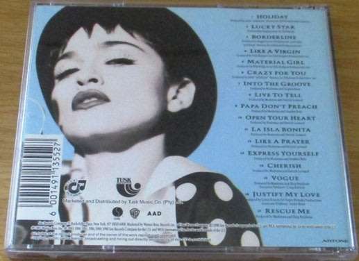 MADONNA The Immaculate Collection  CD [Shelf G Box 17]