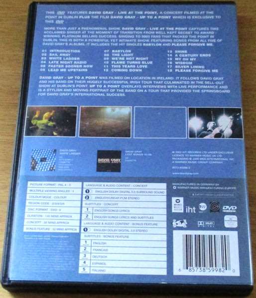 DAVID GRAY Live  DVD