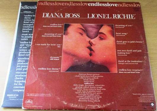 ENDLESS LOVE  O.S.T. Diana Ross Lionel Richie KISS Cliff Richard South African Pressing VINYL RECORD