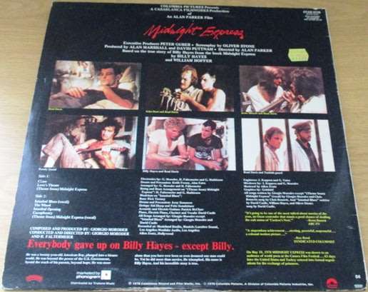 MIDNIGHT EXPRESS O.S.T. South African Pressing VINYL RECORD