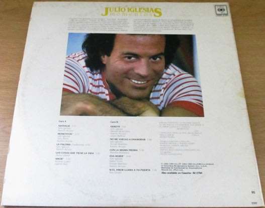JULIO IGLESIAS Momentos VINYL RECORD