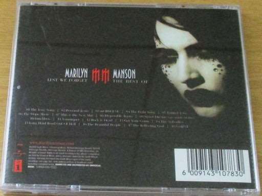 MARILYN  MANSON Lest We Forget The Best Of CD  [Shelf G Box 21]