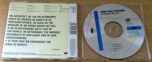 MANIC STREET PREACHERS A Design for Life Cd Single [msr]