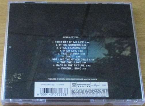 THE RASMUS Dead Letters CD [Shelf G Box 1]