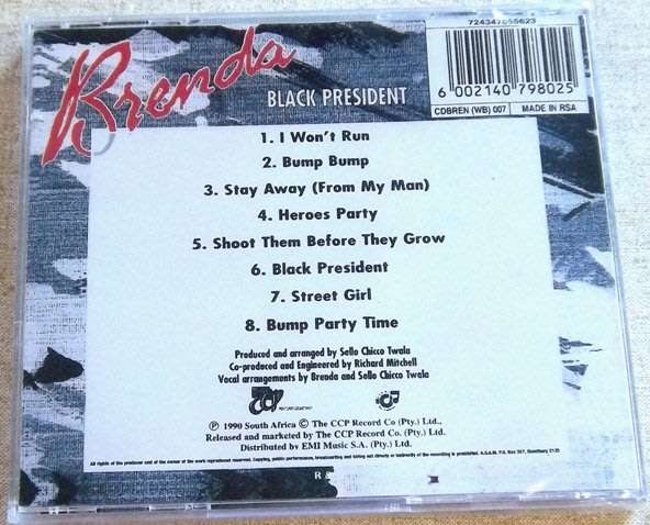 BRENDA FASSIE Black President  CD